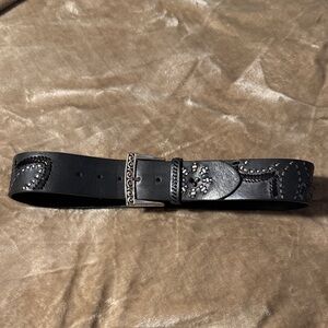 Brighton Black Embellished Women's Belt